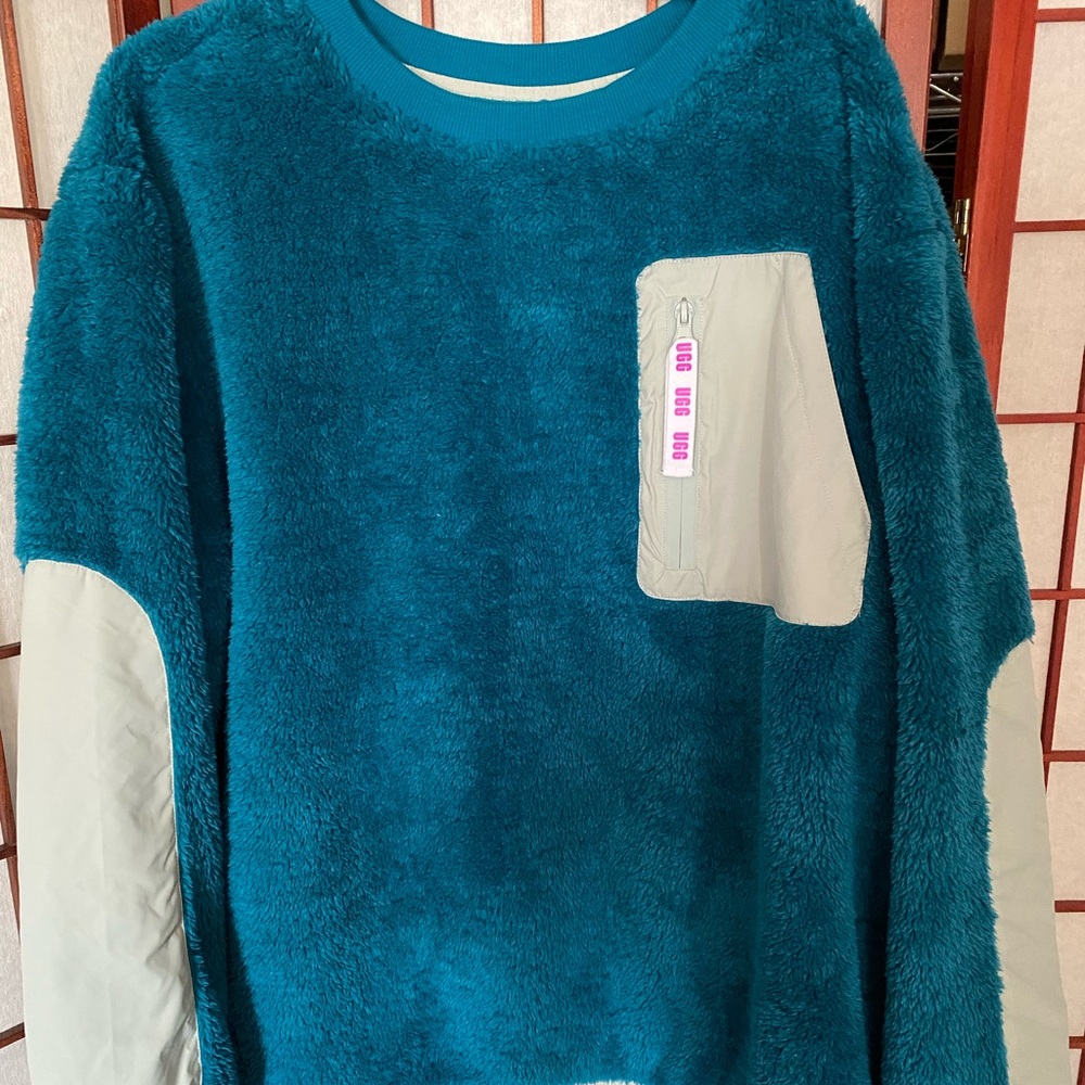 UGG Niko Long Sleeve Sherpa Elastic Hem Crew Neck Pullover XL NO OFFERS - Picture 4 of 7